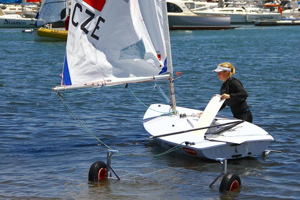 Czechoslovakian Laser Radial sailor - Sail Melbourne , 2013 - ISAF World Sailing Cup, Round 1- Day 0 © Richard Gladwell www.photosport.co.nz